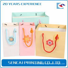 Sencai luxury shopping packaging paper bag with handle